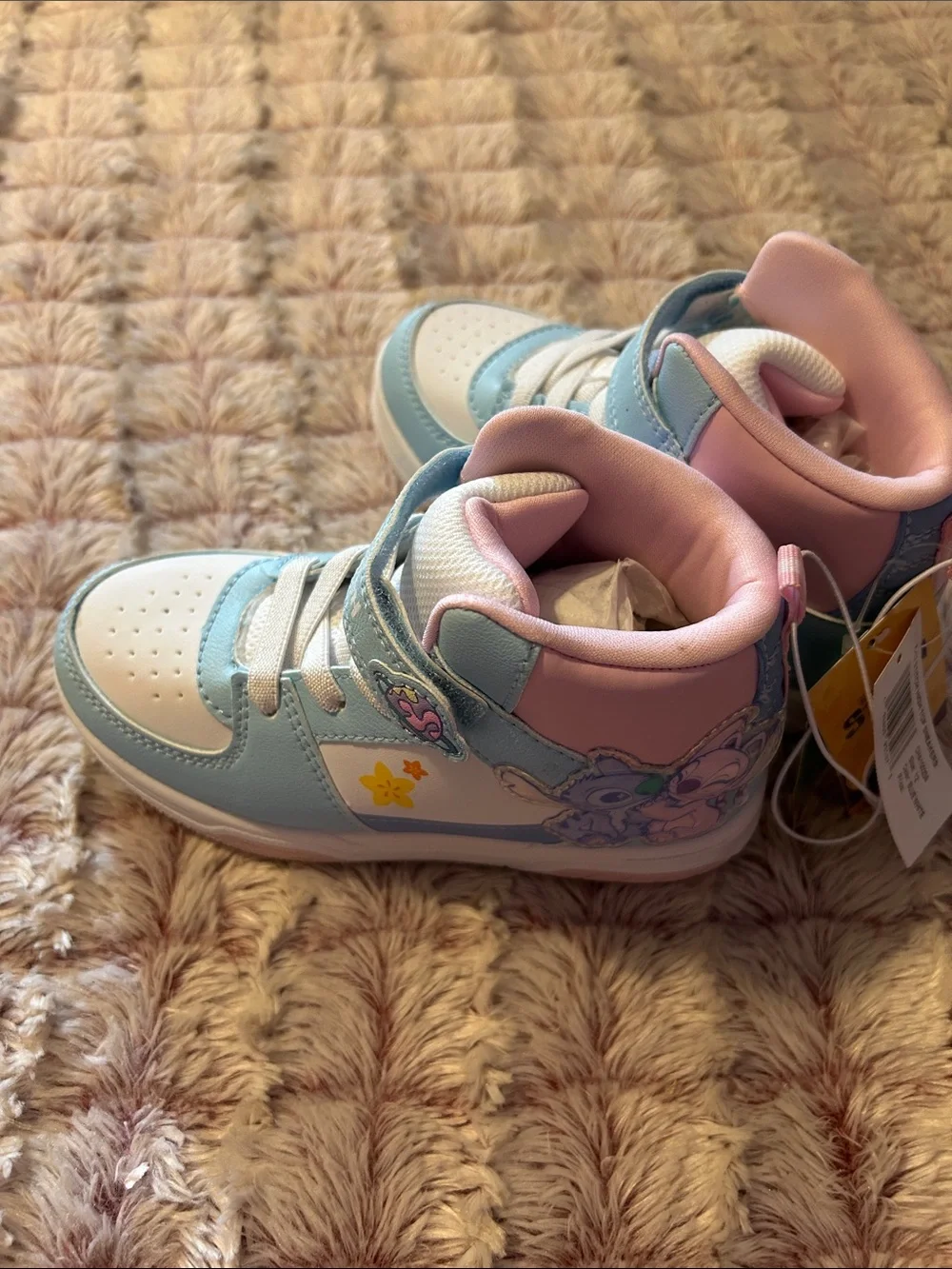 Lilo & Stitch Girls High-Top Sneakers in Light Blue and Pink size 12 new